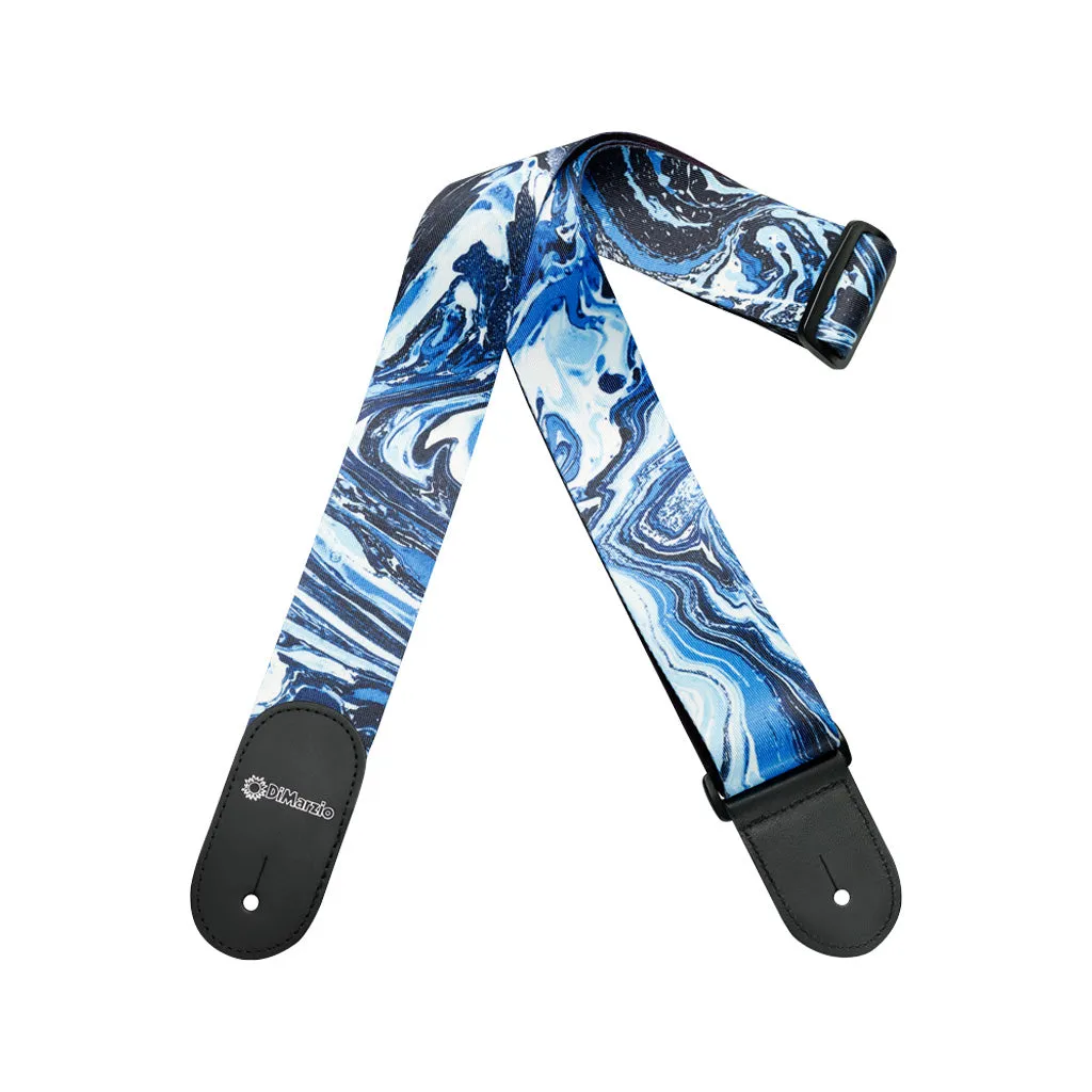 DiMarzio DD3140 Steve Vai Print Guitar Strap, Blue Universe