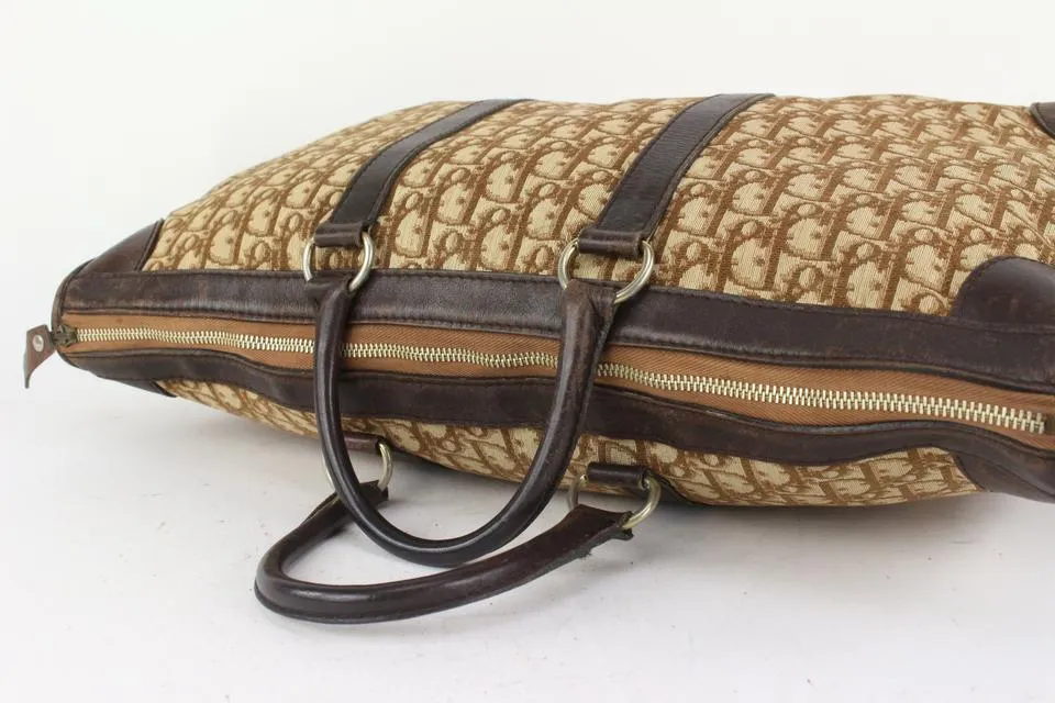 Dior Brown Monogram Trotter Luggage Briefcase Suitcase Duffle 820da94