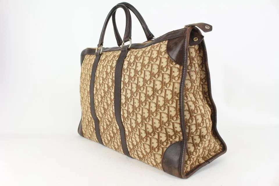 Dior Brown Monogram Trotter Luggage Briefcase Suitcase Duffle 820da94