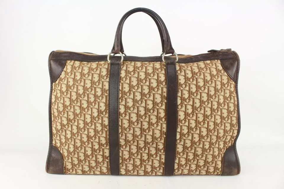 Dior Brown Monogram Trotter Luggage Briefcase Suitcase Duffle 820da94