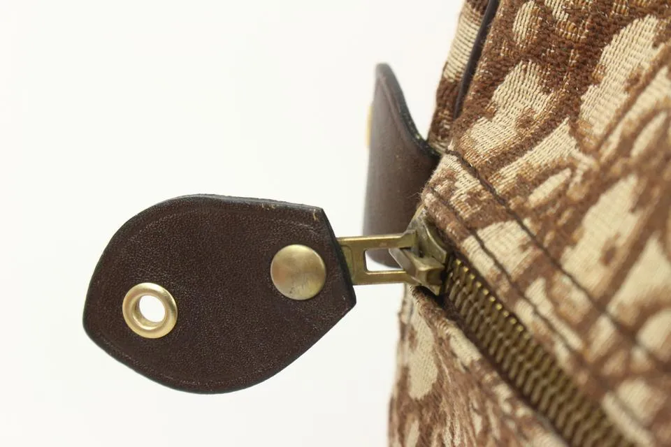 Dior XL Brown Monogram Trotter Lingot 65 Boston Duffle Travel Bag 62d418s