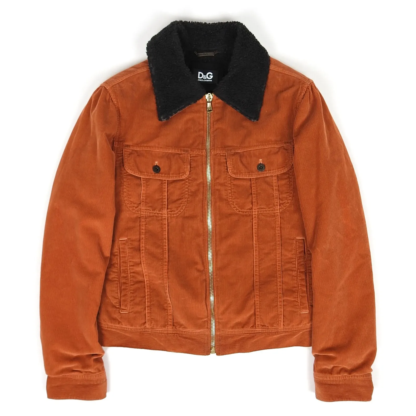 Dolce & Gabbana Corduroy Sherpa Trucker Jacket Size 48
