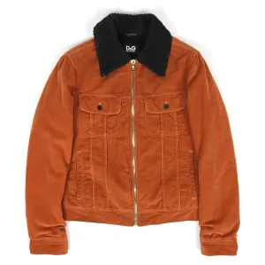 Dolce & Gabbana Corduroy Sherpa Trucker Jacket Size 48