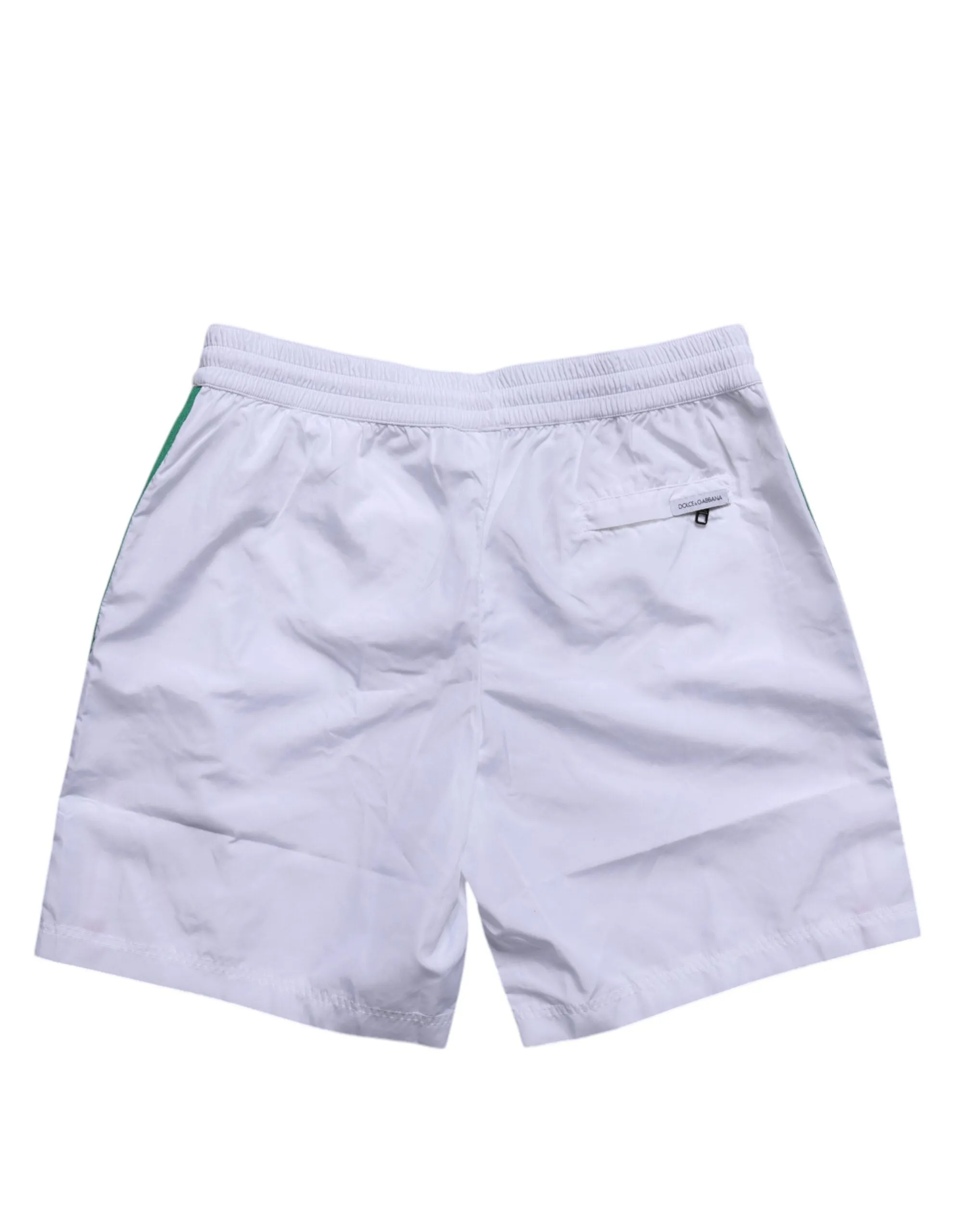 Dolce & Gabbana White Stripes Beachwear Shorts 2 Pc Swimwear