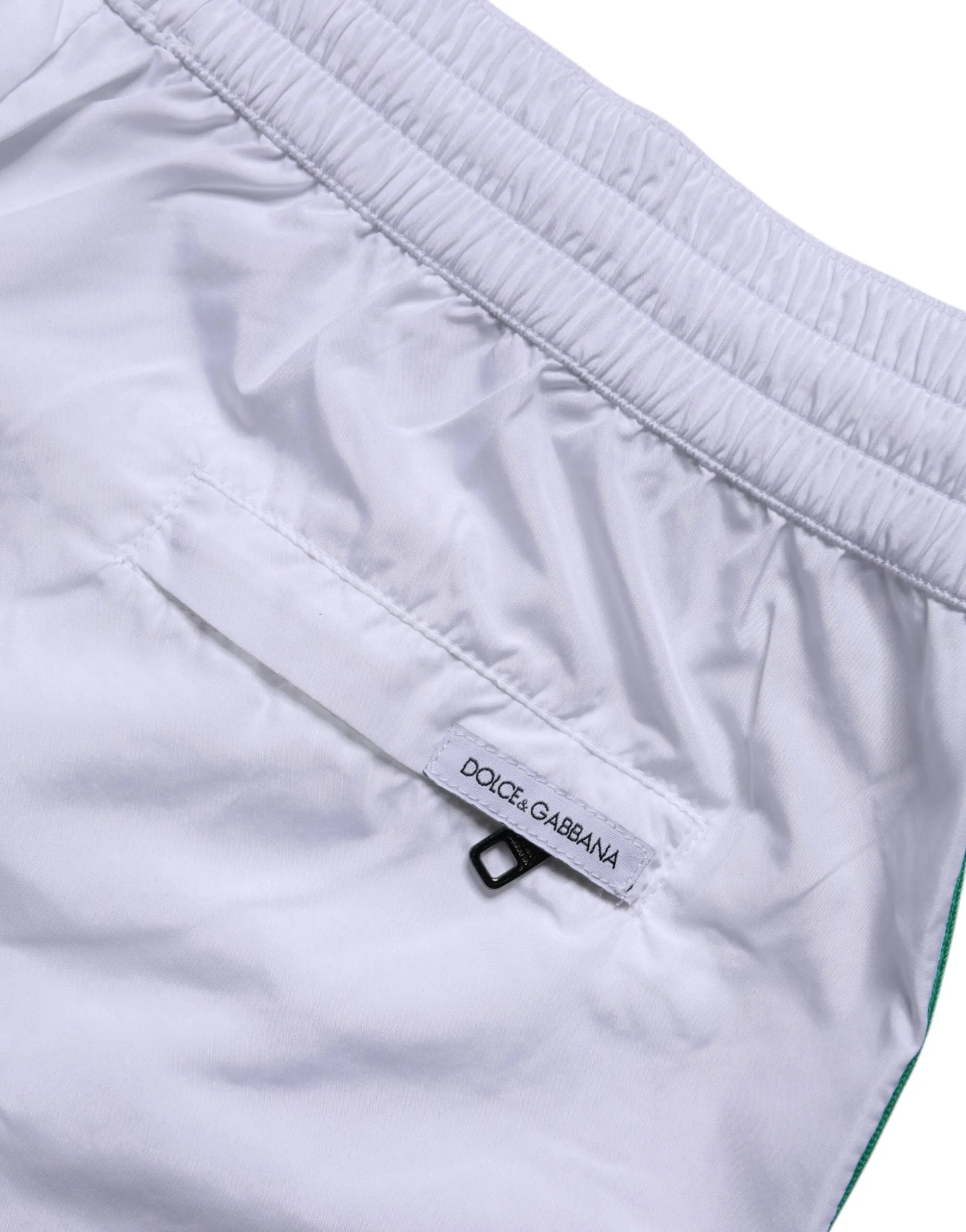 Dolce & Gabbana White Stripes Beachwear Shorts 2 Pc Swimwear
