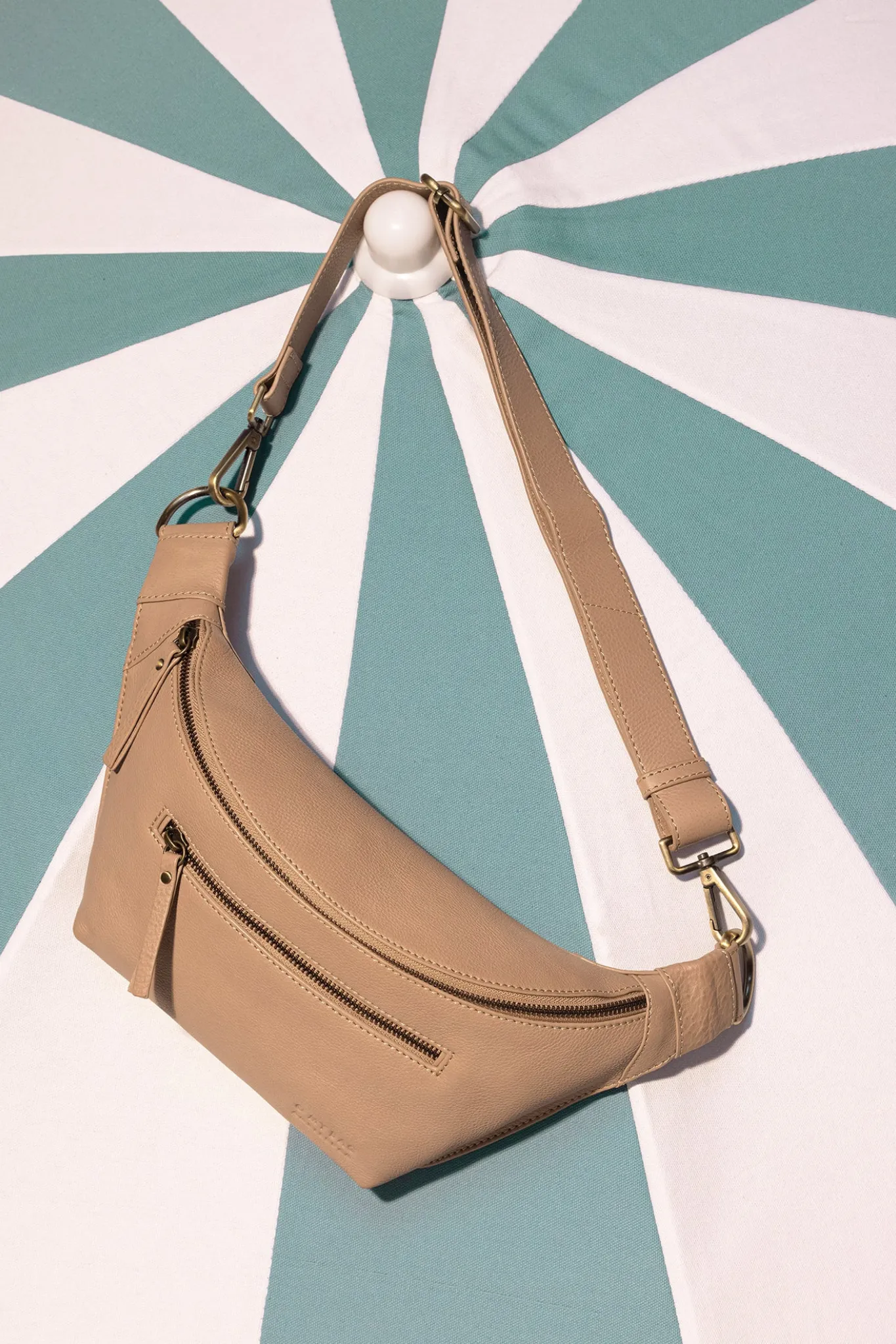DREW BUM BAG - SAND SOFT GRAIN LEATHER