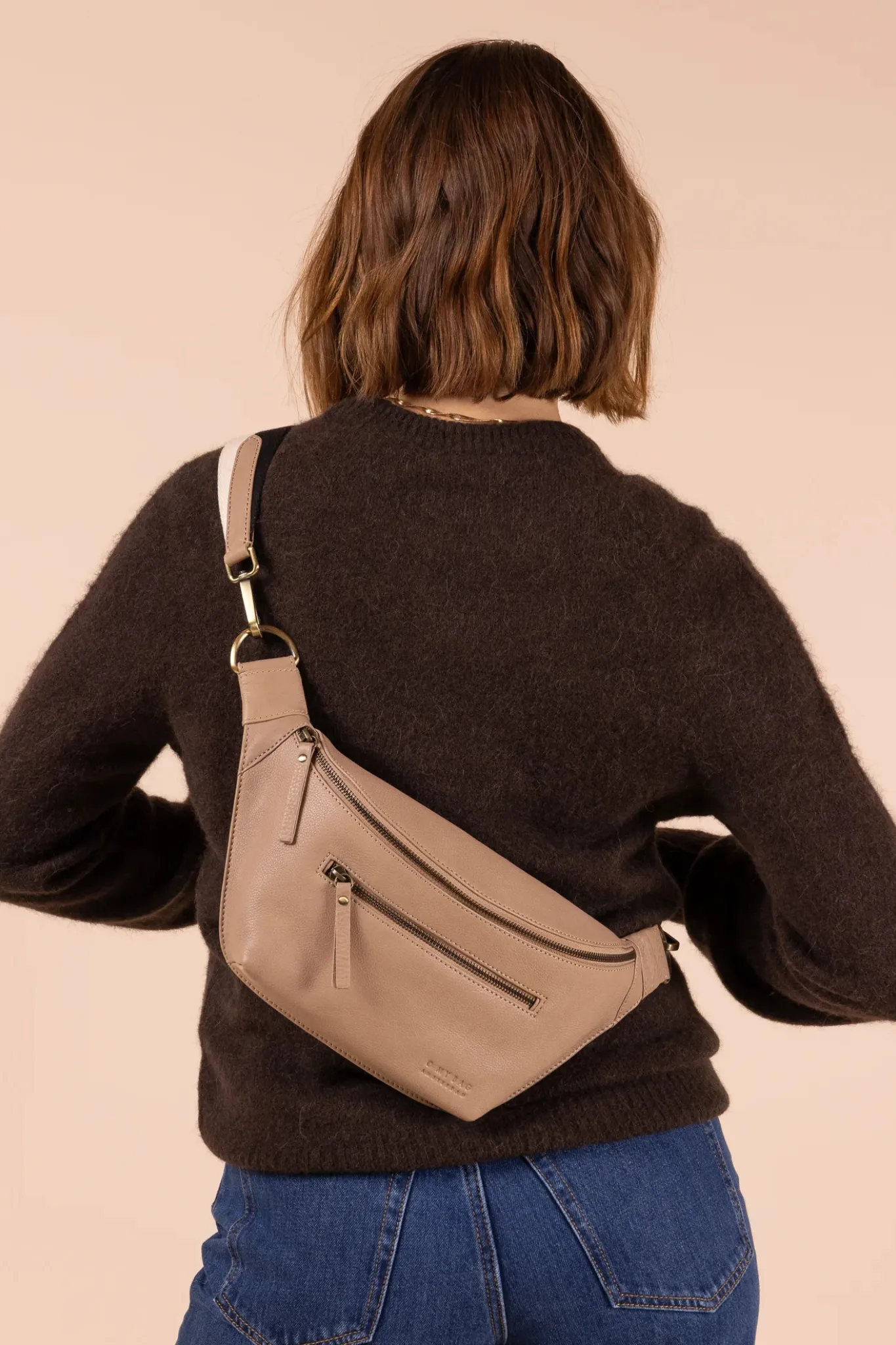 DREW BUM BAG - SAND SOFT GRAIN LEATHER