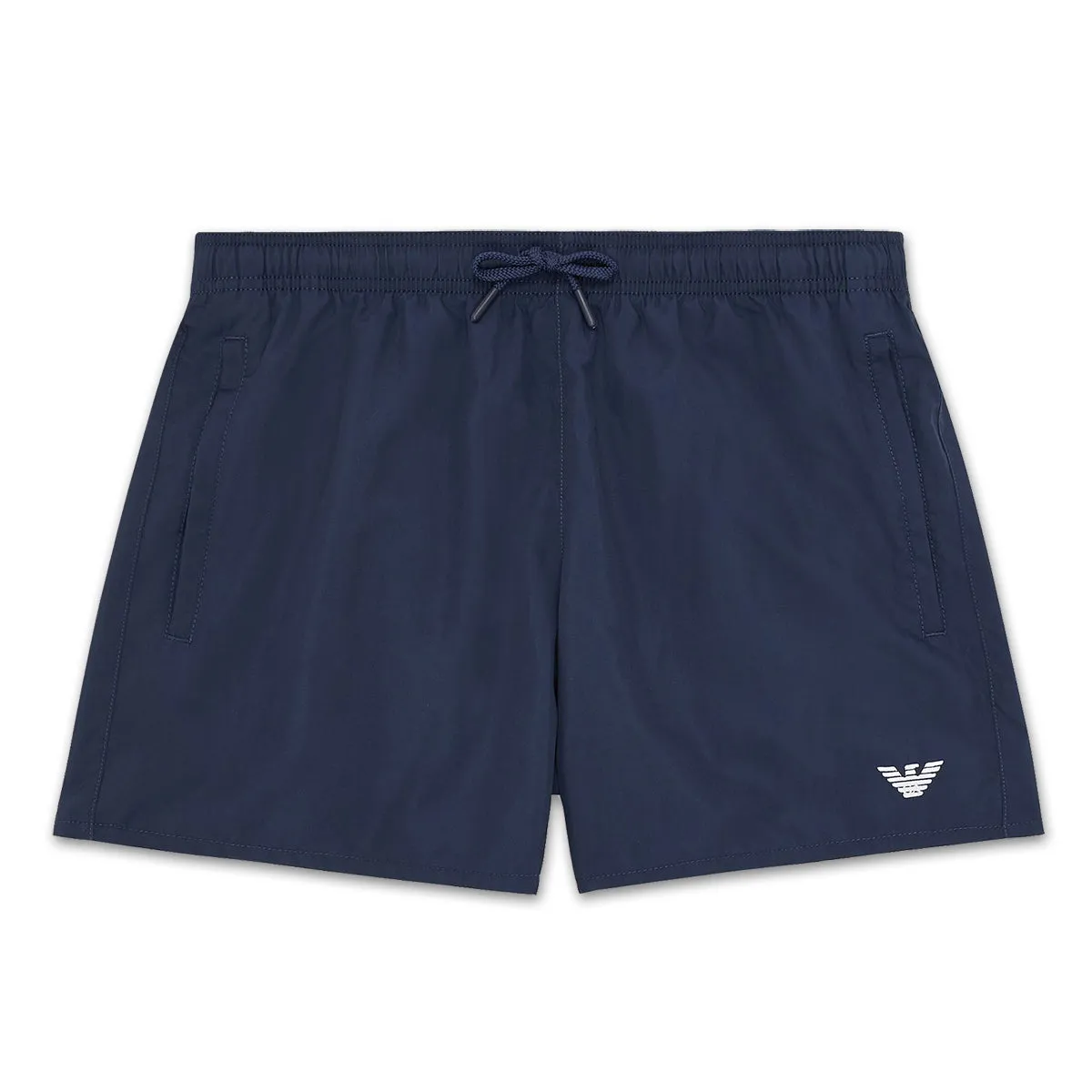 Emporio Armani - Eagle Logo Swim Shorts in Navy