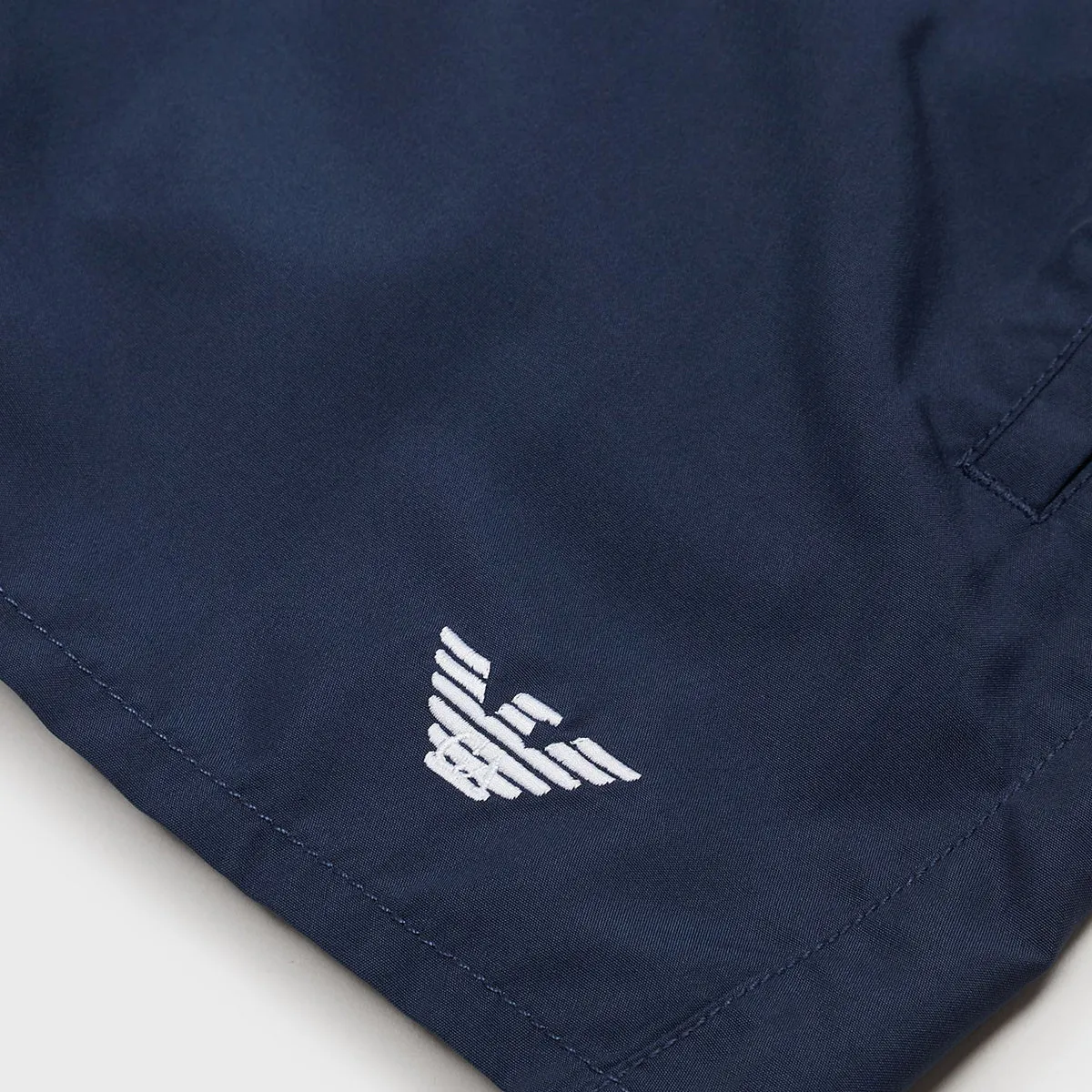 Emporio Armani - Eagle Logo Swim Shorts in Navy