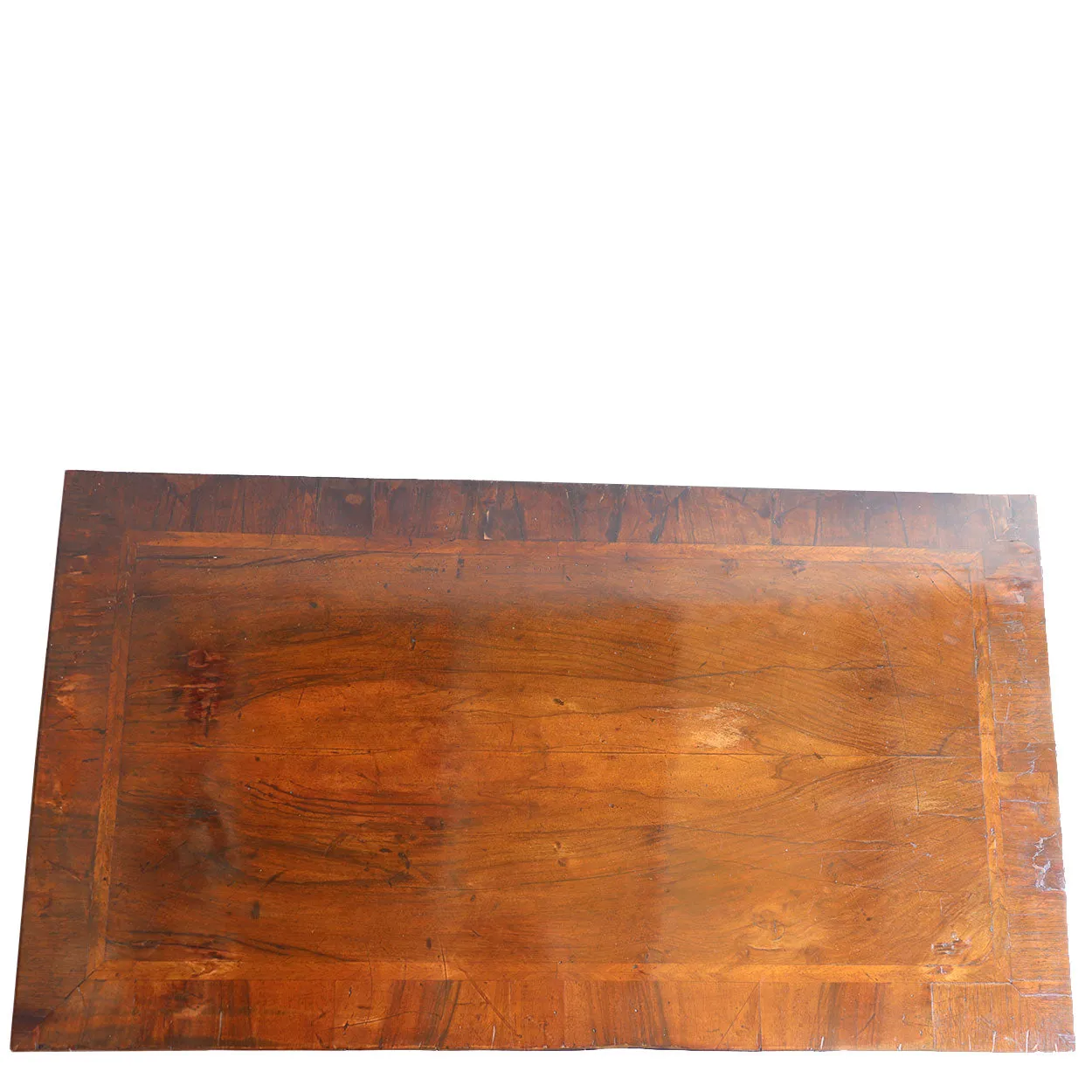 English Chippendale Burl Walnut Veneer Chest of Drawers