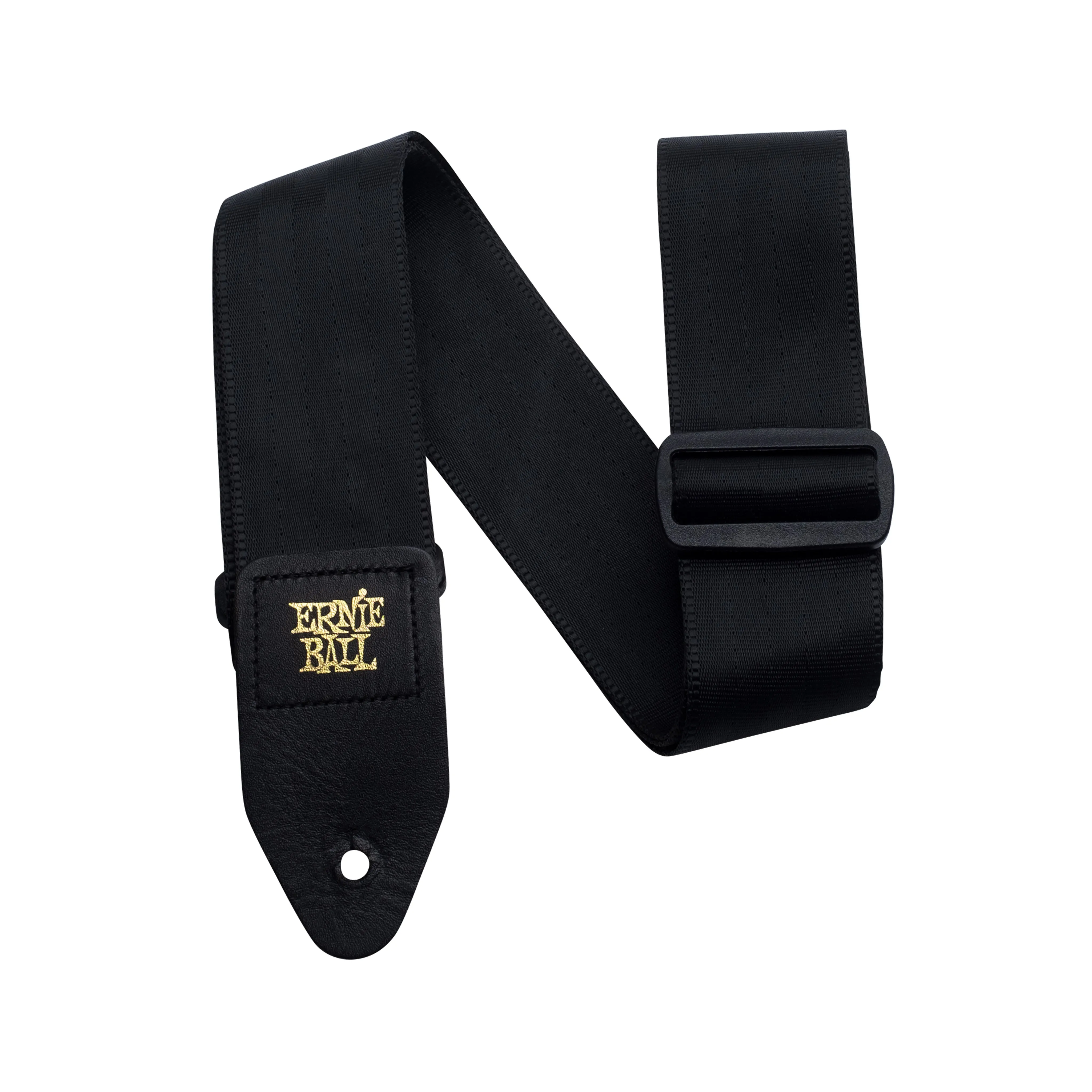 Ernie Ball Comfort 2Inch Seatbelt Webbing Bass/Guitar Strap, Black