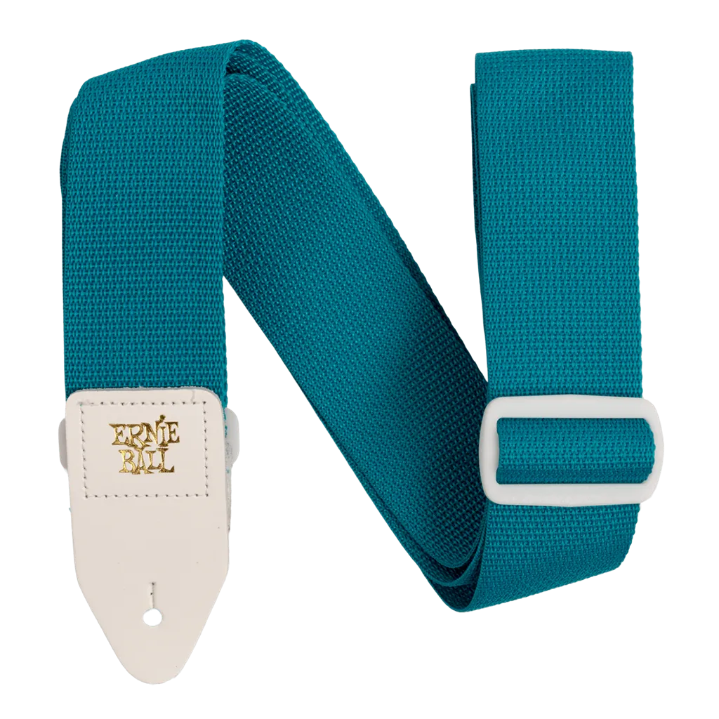 Ernie Ball PolyPro Teal & White Guitar Strap