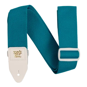 Ernie Ball PolyPro Teal & White Guitar Strap