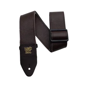 Ernie Ball Tri-Glide 2Inch Italian Leather Bass/Guitar Strap, Brown