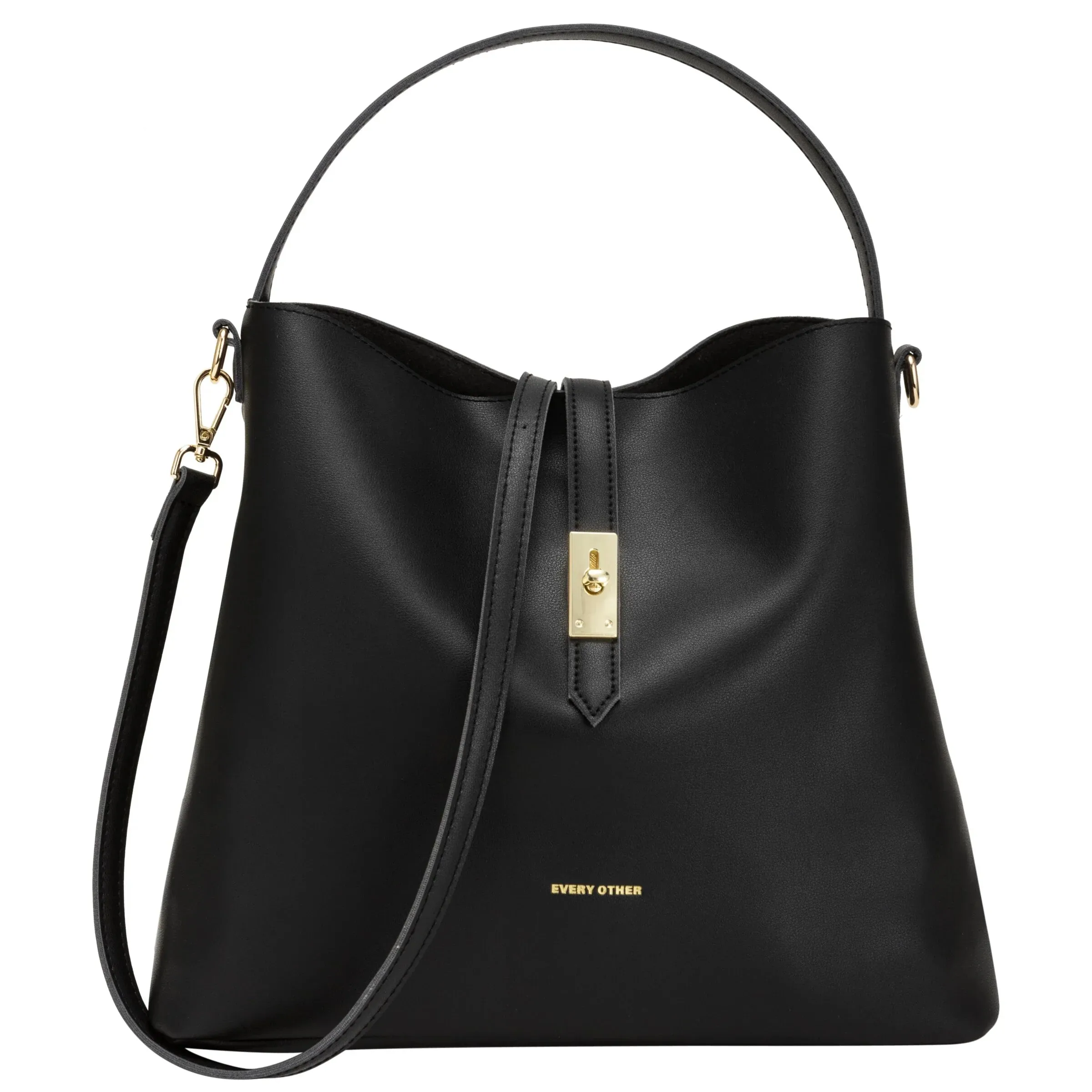 Every Other Soft Shoulder Bag With Clasp Fastening