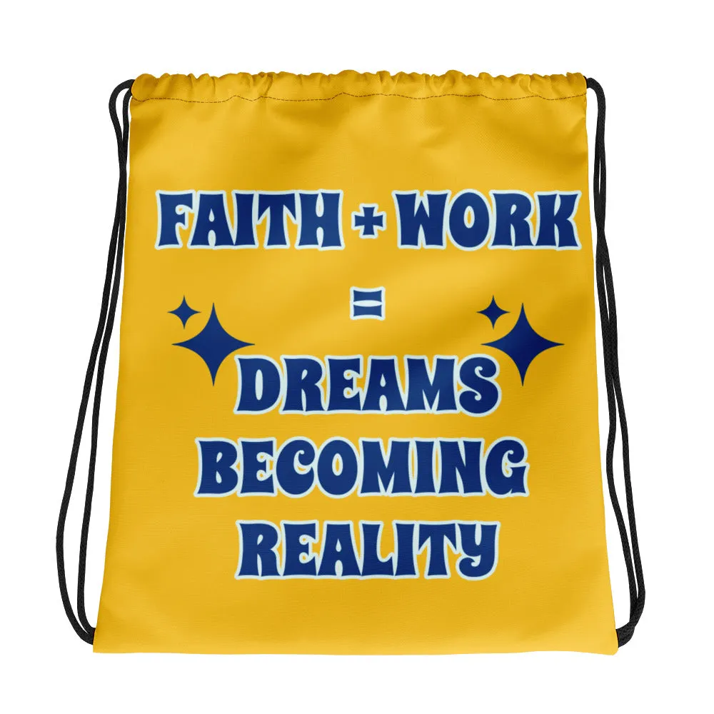 Faith   Work Drawstring bag