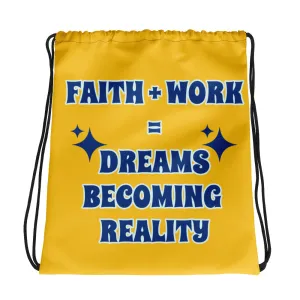 Faith   Work Drawstring bag