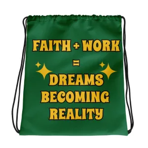 Faith   Work Drawstring bag