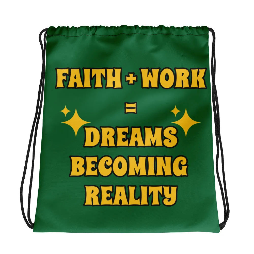 Faith   Work Drawstring bag