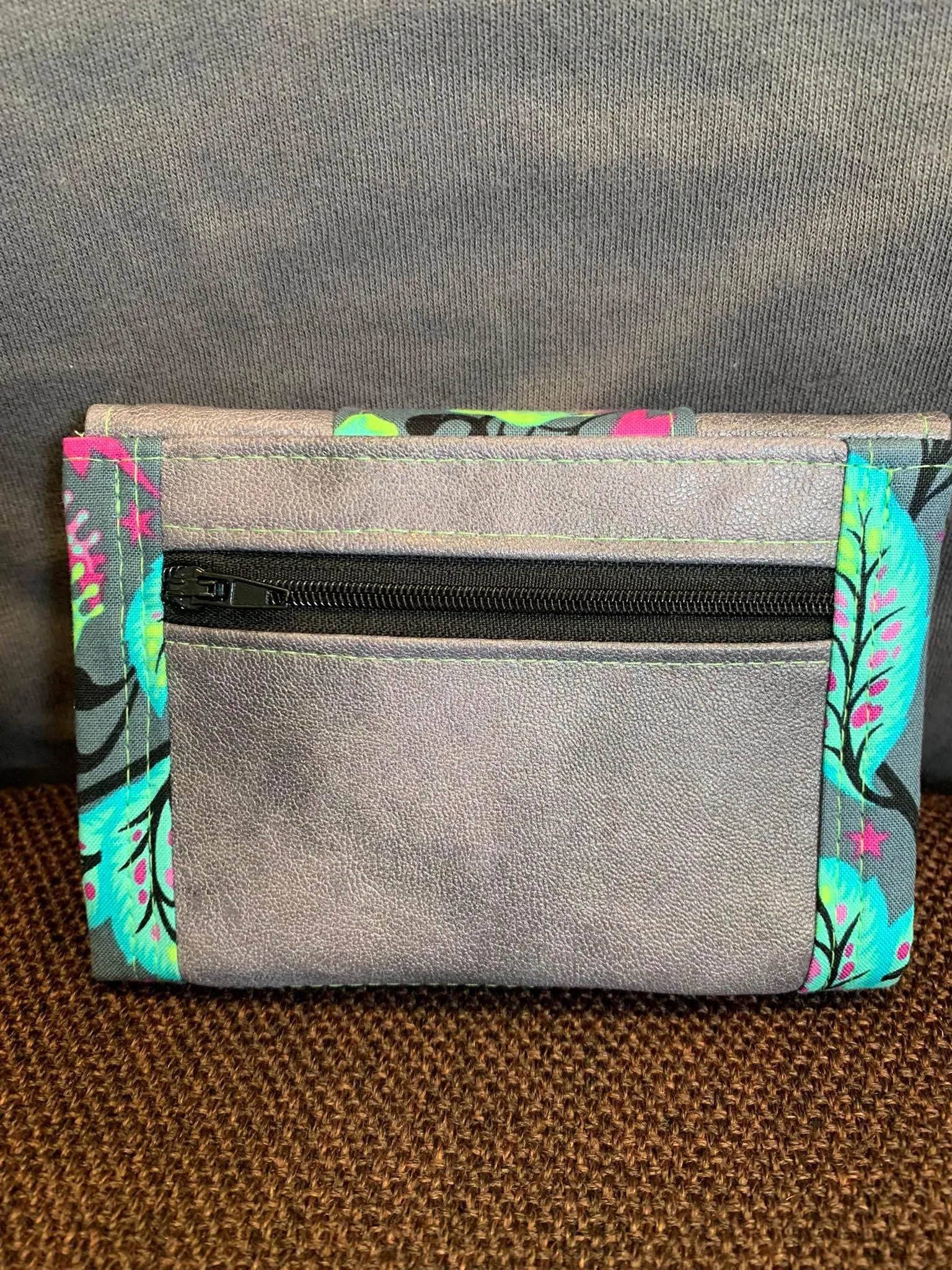 Faux Grunge Charcoal - Faux Leather