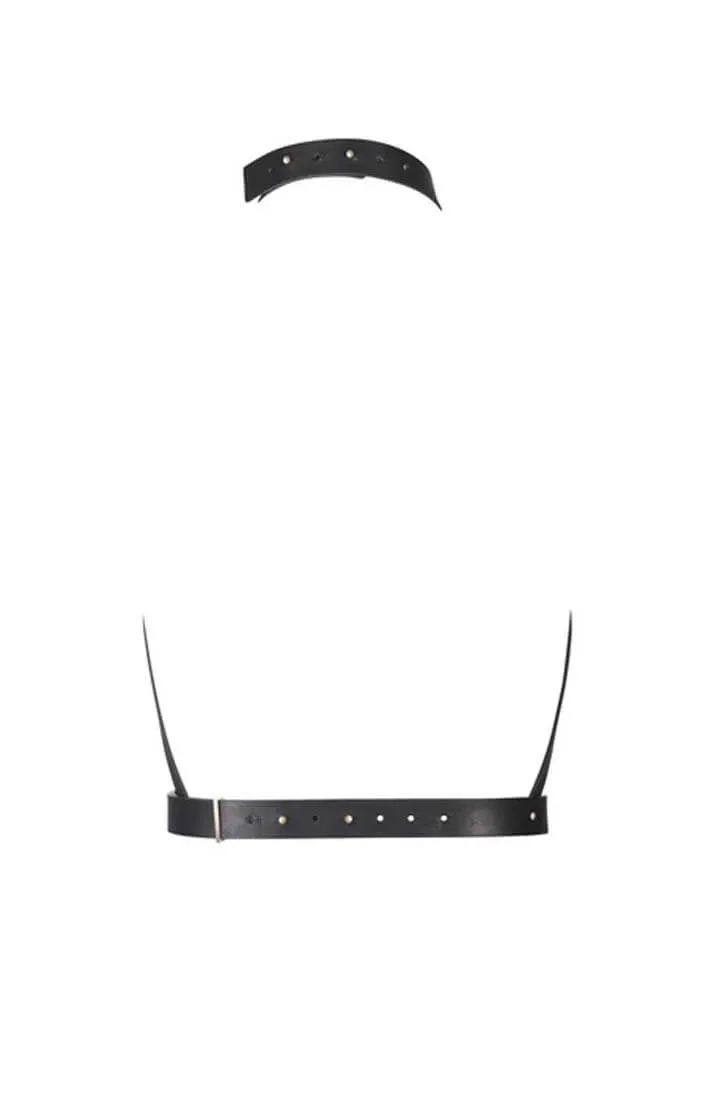 Faux leather body bondage harness