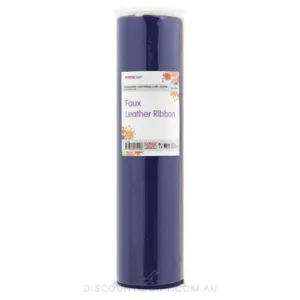 Faux Leather Vinyl Roll- Dark Blue