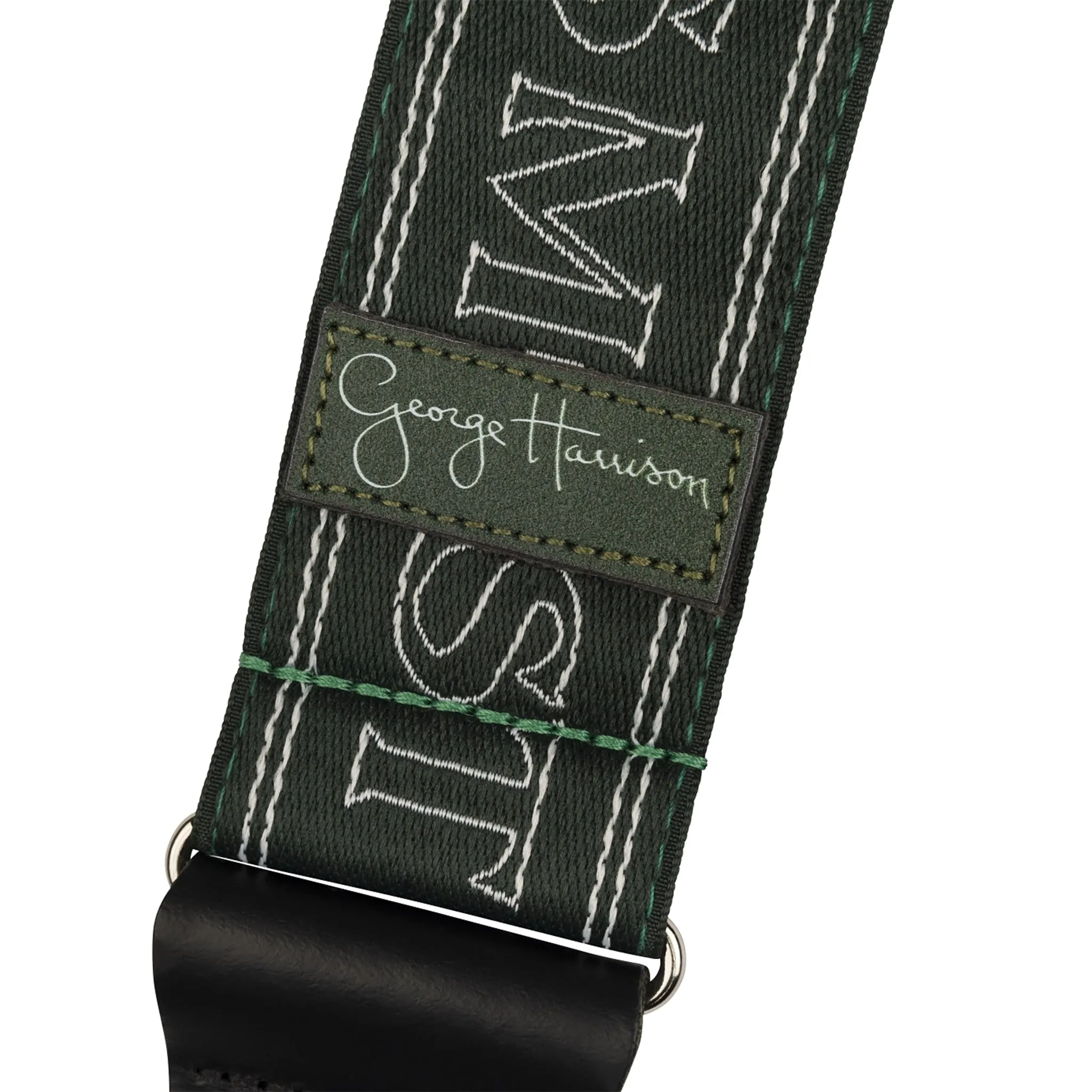 Fender George Harrison All Things Logo Guitar Strap, Green