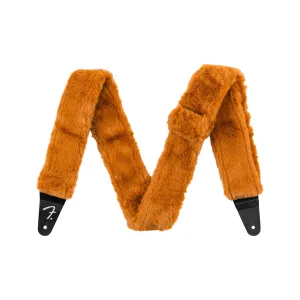 Fender Poodle Plush Guitar Strap, Rust