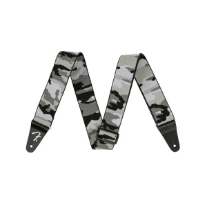 Fender WeighLess 2-Inch Camo Guitar Strap, Gray Camo