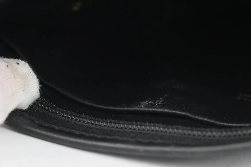 Fendi Black Pequin Stripe Cosemtic Pouch Make Up Case 54ff115