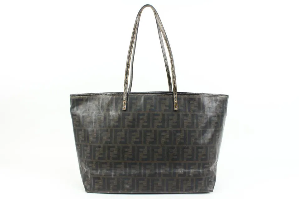 Fendi Brown Monogram FF Zucca Roll Tote Shopper Upcycle Ready 60f325s