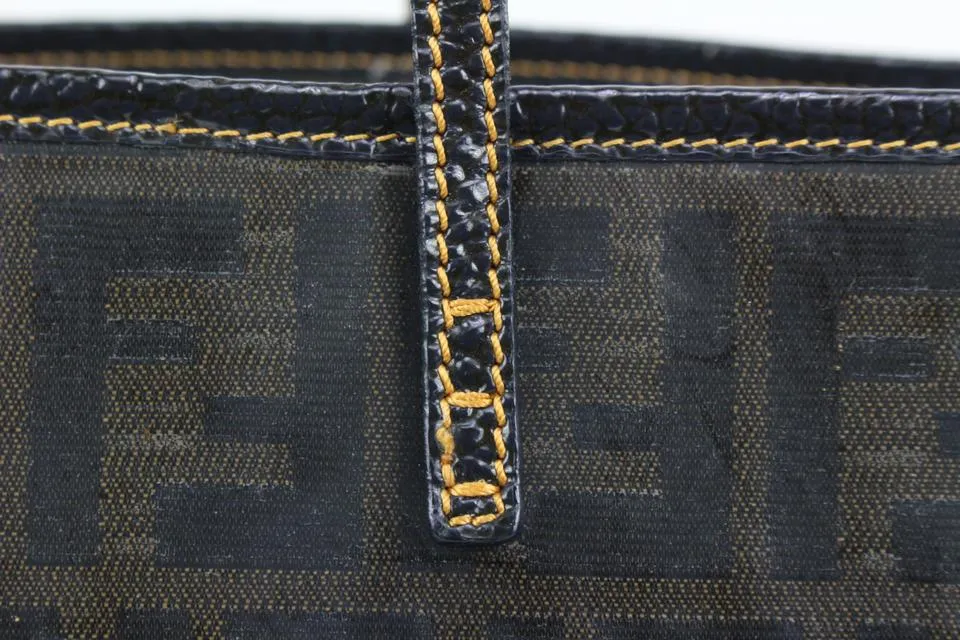 Fendi Brown Monogram FF Zucca Roll Tote Shopper Upcycle Ready 60f325s