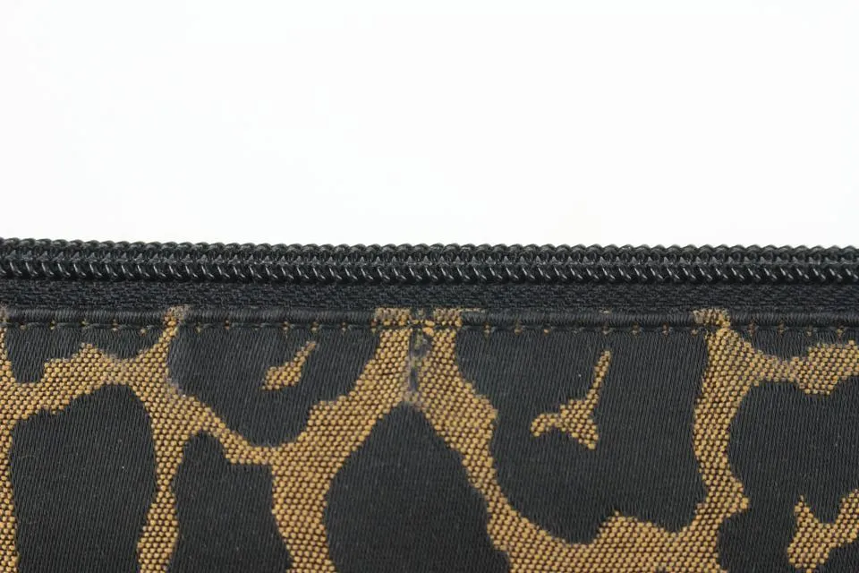 Fendi Brown x Black Leopard Cheetah Cosmetic Pouch 914ff45