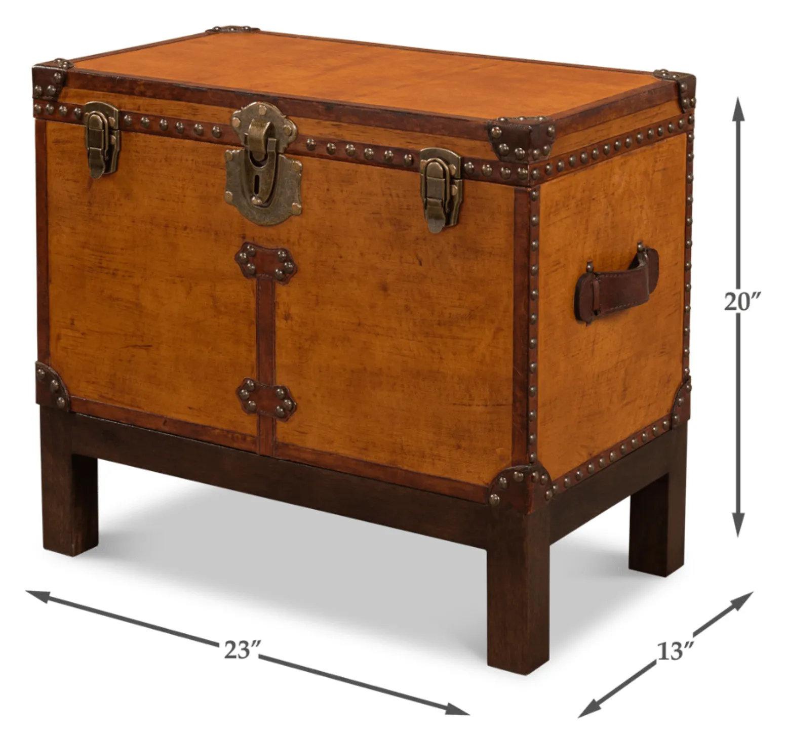Fenwick Leather Box Side Table