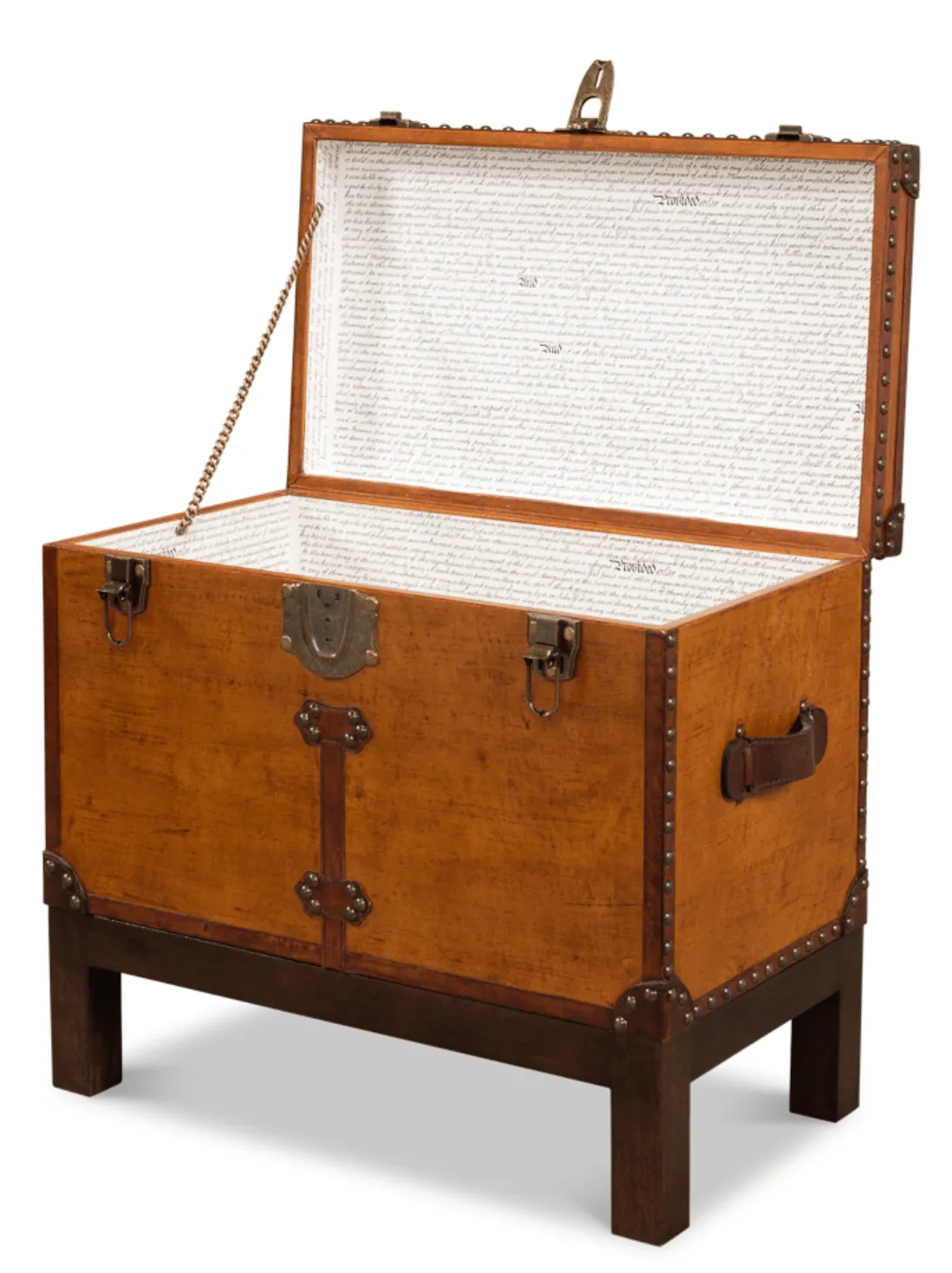 Fenwick Leather Box Side Table