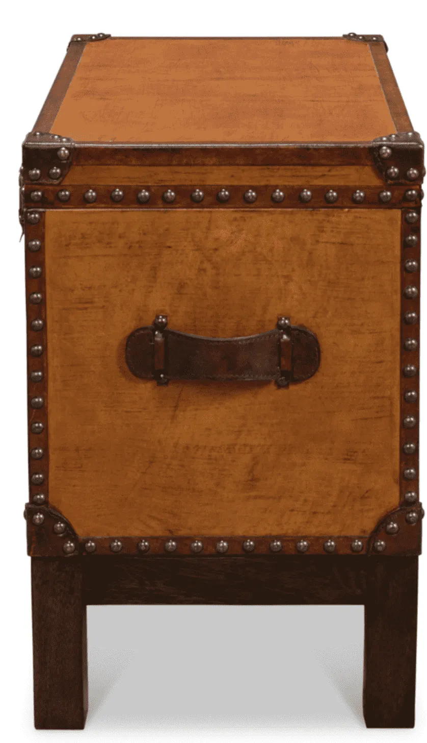 Fenwick Leather Box Side Table