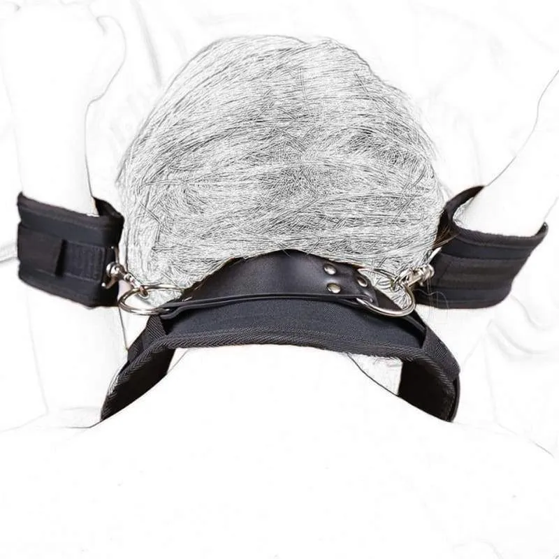 Fetish Open Leg Bondage PU Leather Neck-Legs Straps Bed Harness ST8