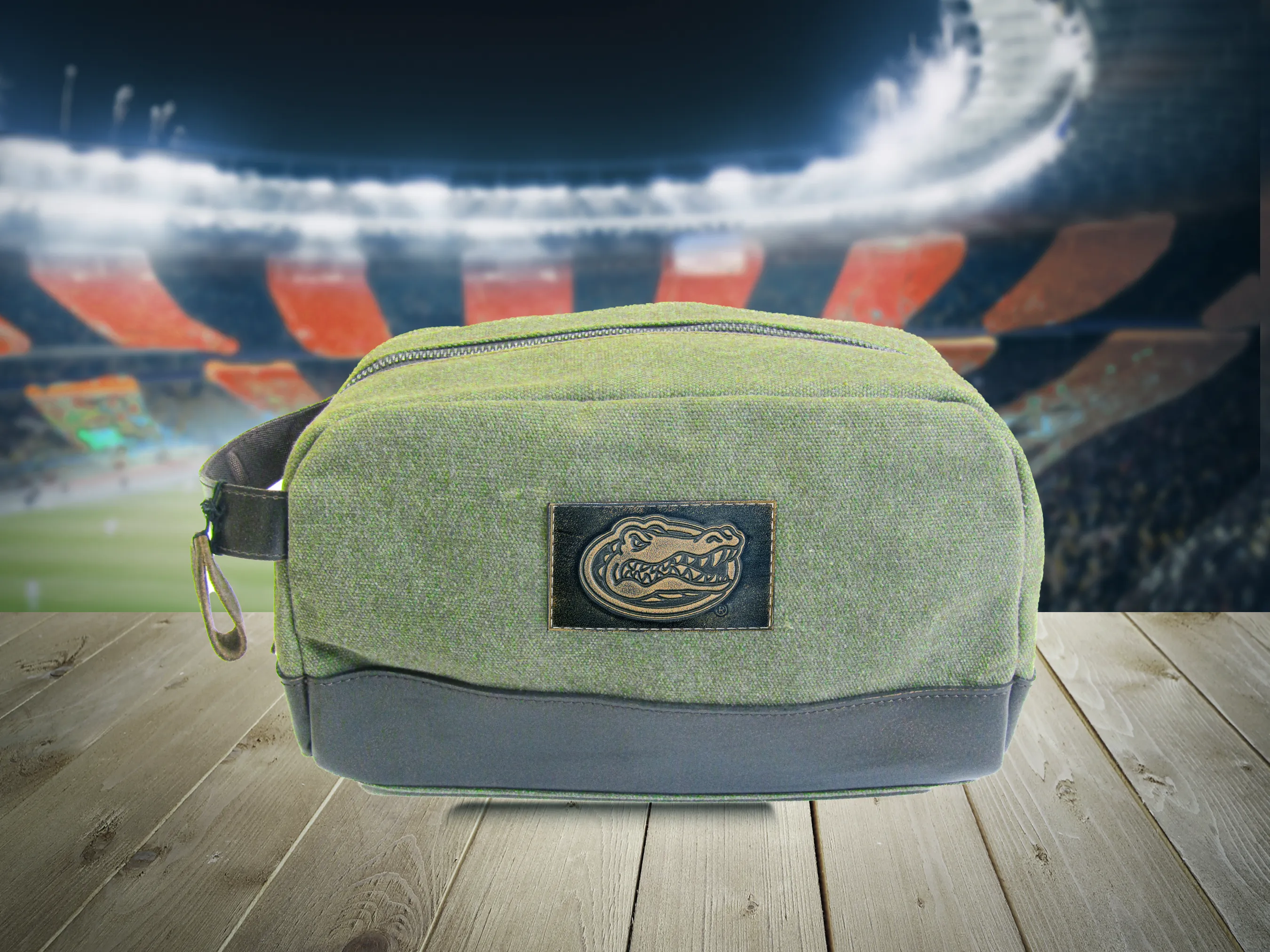 Florida Gators Waxed Canvas Toiletry Dopp Bag