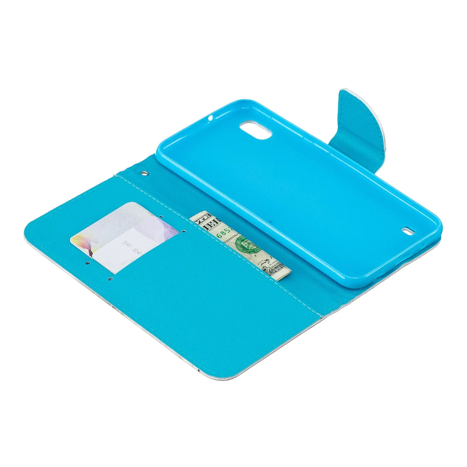 For Samsung A10/A20/A30 Smartphone Case PU Leather Wallet Design Cellphone Cover with Card Holder Stand Available Magic butterfly