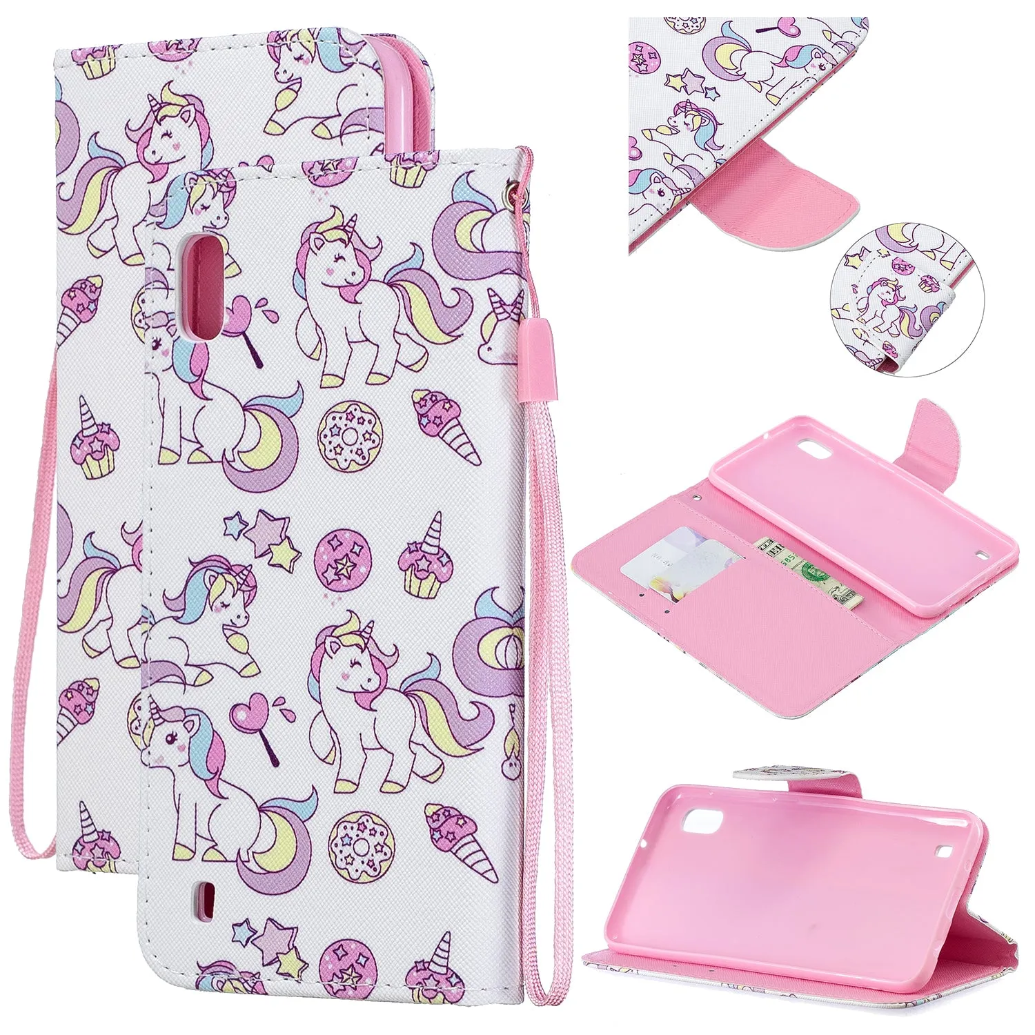 For Samsung A10/A20/A30 Smartphone Case PU Leather Wallet Design Cellphone Cover with Card Holder Stand Available Magic butterfly