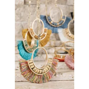 Fringed Fanned Tassel Necklace