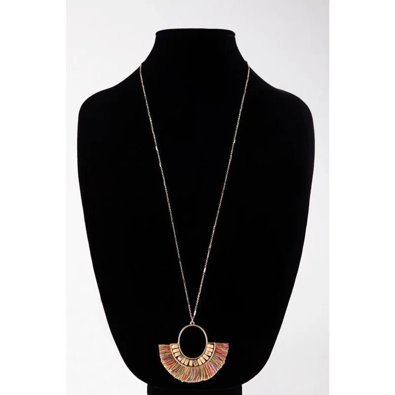 Fringed Fanned Tassel Necklace