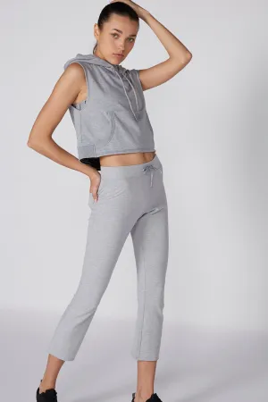 Full length pants with drawstring closure