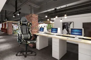 Gaming Chair Office Computer Seating Racing PU Ergonomic Chair Rolling Swivel Adjustable Massage Racer Recliner