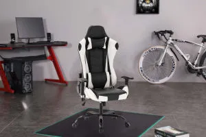 Gaming Chair Office Computer Seating Racing PU Ergonomic Chair Rolling Swivel Adjustable Massage Racer Recliner