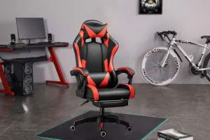 Gaming Chair Office Computer Seating Racing PU Ergonomic Chair Rolling Swivel Adjustable Massage Racer Recliner