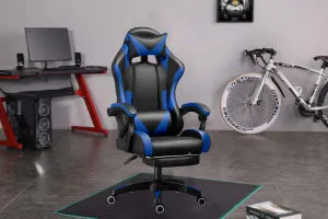 Gaming Chair Office Computer Seating Racing PU Ergonomic Chair Rolling Swivel Adjustable Massage Racer Recliner
