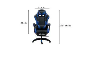 Gaming Chair Office Computer Seating Racing PU Ergonomic Chair Rolling Swivel Adjustable Massage Racer Recliner