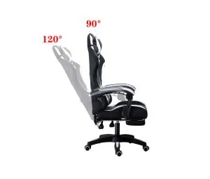 Gaming Chair Office Computer Seating Racing PU Ergonomic Chair Rolling Swivel Adjustable Massage Racer Recliner