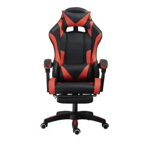 Gaming Chair Office Computer Seating Racing PU Ergonomic Chair Rolling Swivel Adjustable Massage Racer Recliner